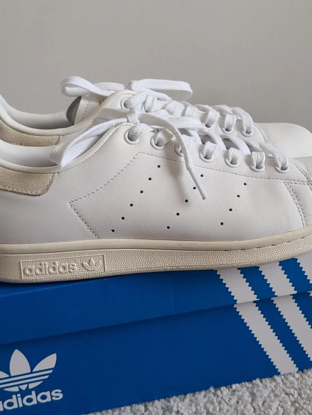 Adidas Stan Smith Tennis Shoes - Cloud White/Wonder White - Men's Size 8